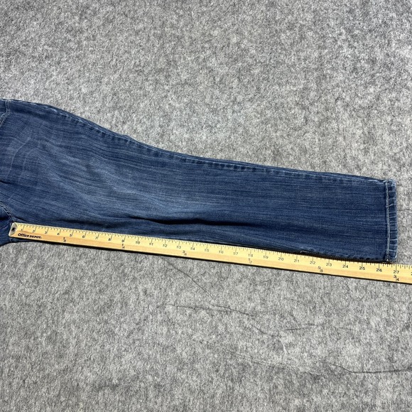 Chico's Platinum Denim Jeans Womens 1 Medium Blue Ultimate Fit Zip Hem Stretch - Picture 15 of 16